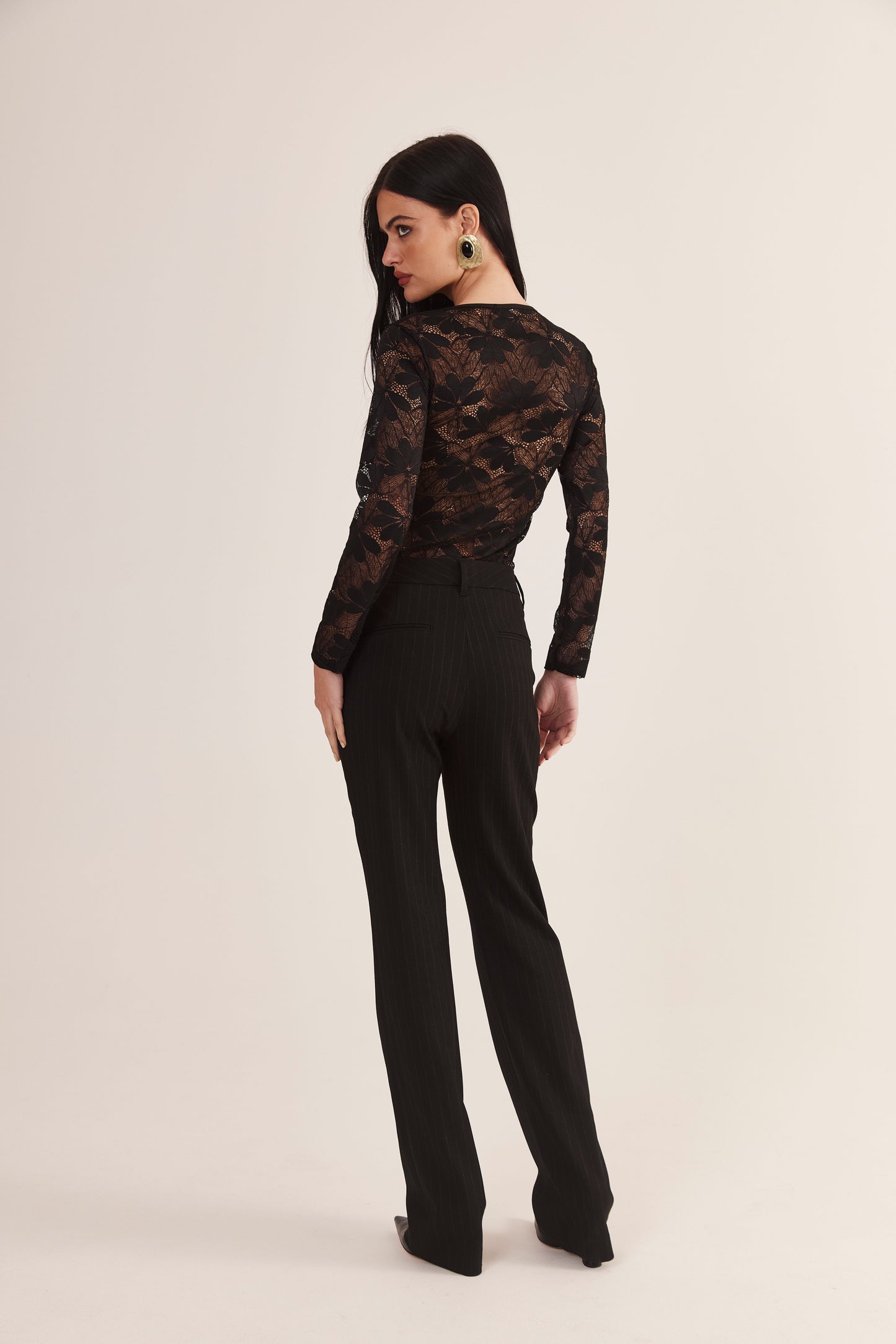 Blusa de Renda Francesa "Fleur Noire"
