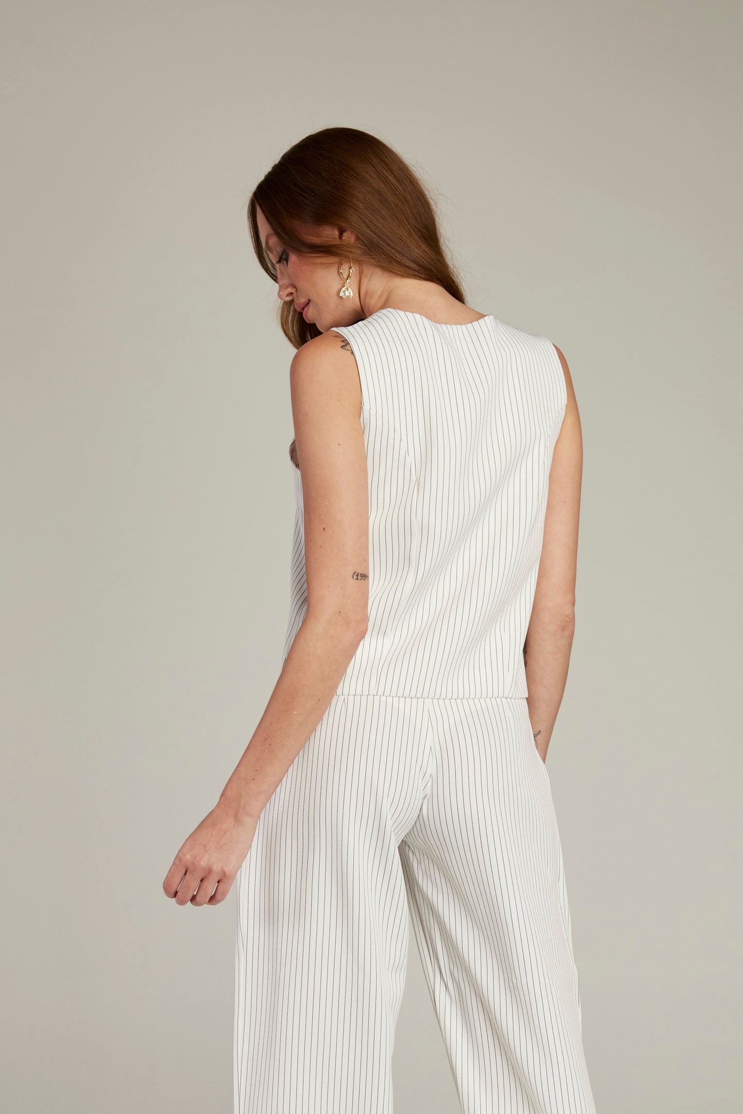 Conjunto de Alfaiataria Risca de Giz "White Venus"