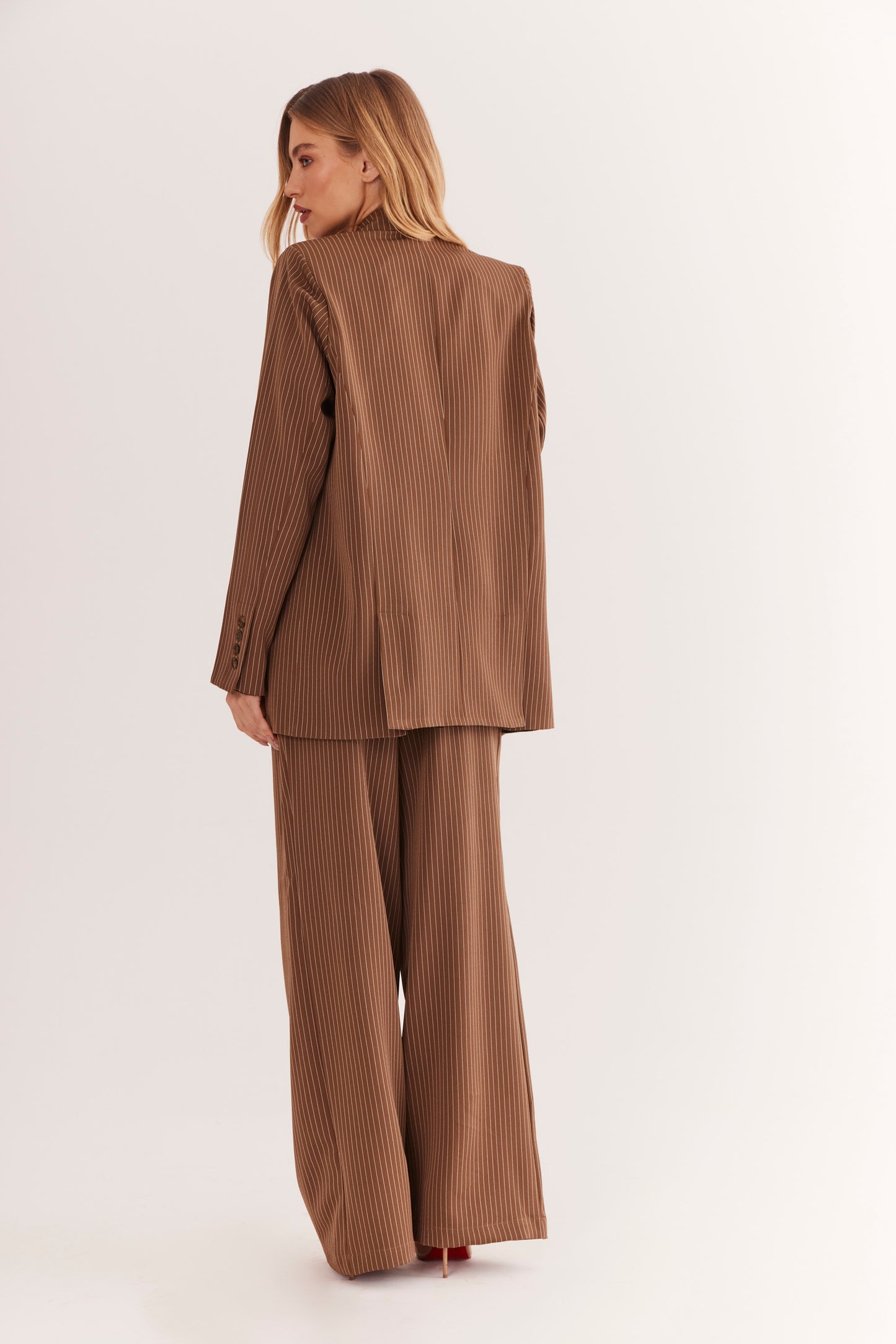 Conjunto de Alfaiataria Risca de Giz "Noisette"