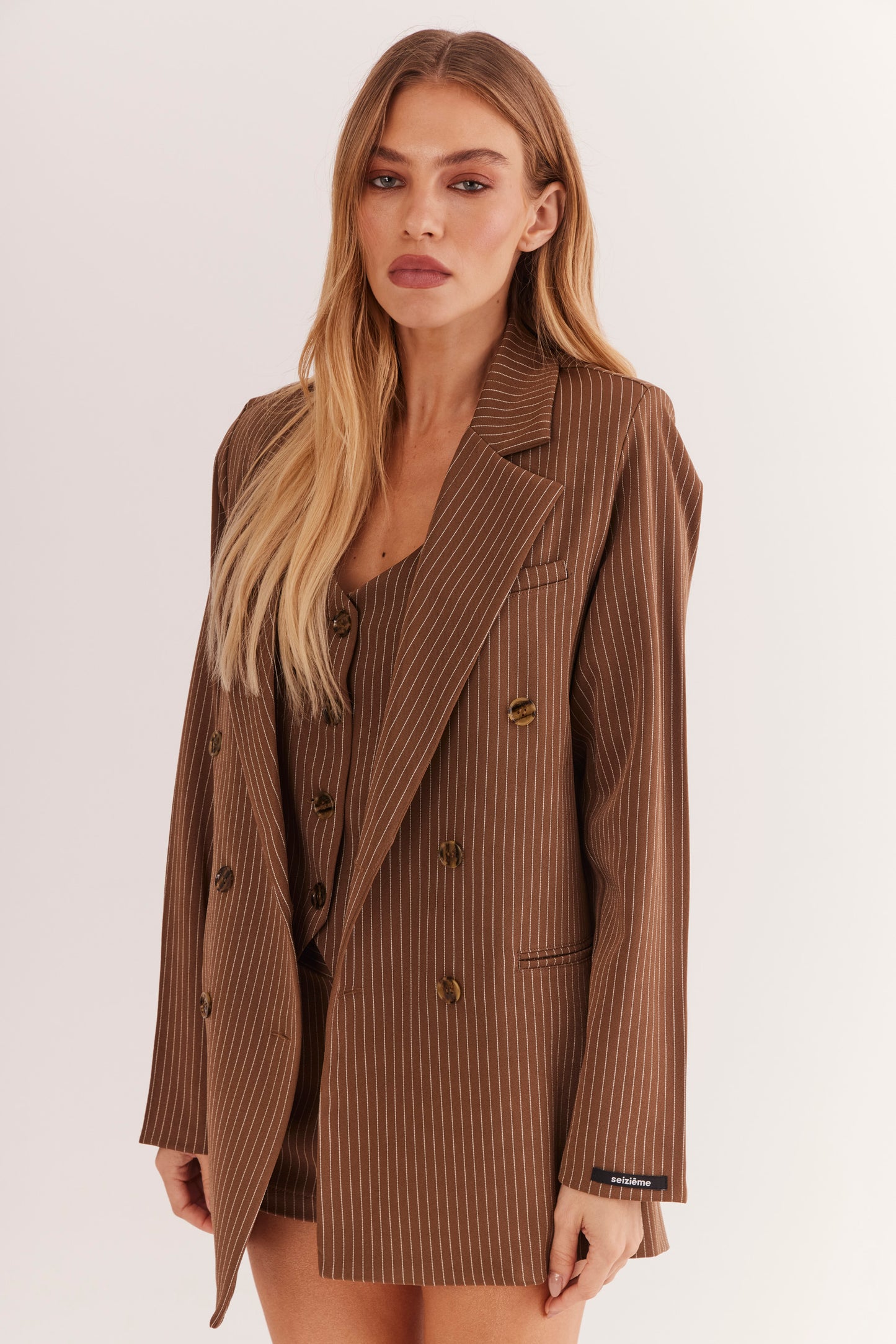 Blazer de Alfaiataria Oversized "Noisette"