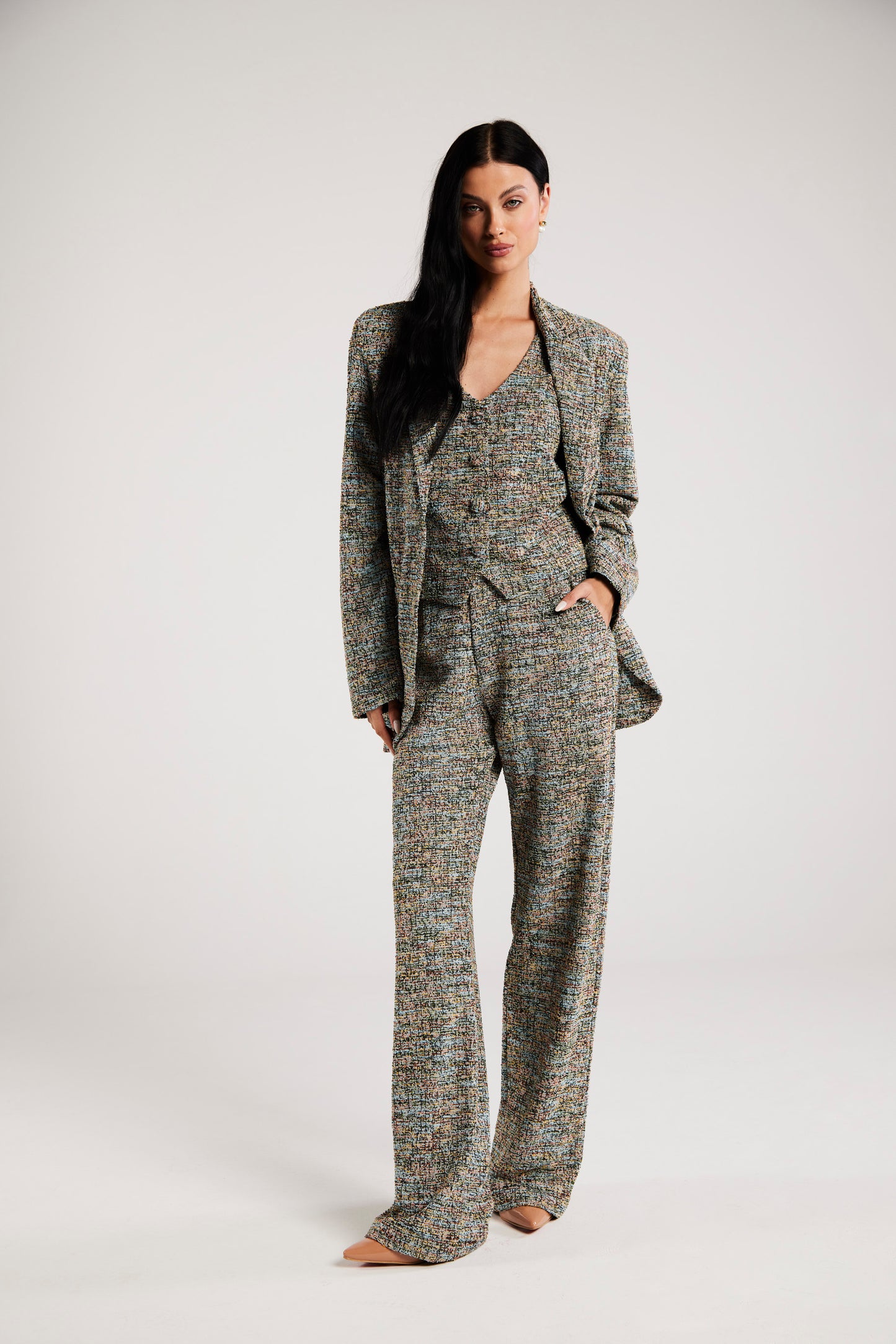 Conjunto de Alfaiataria em Tweed "Pompéia"