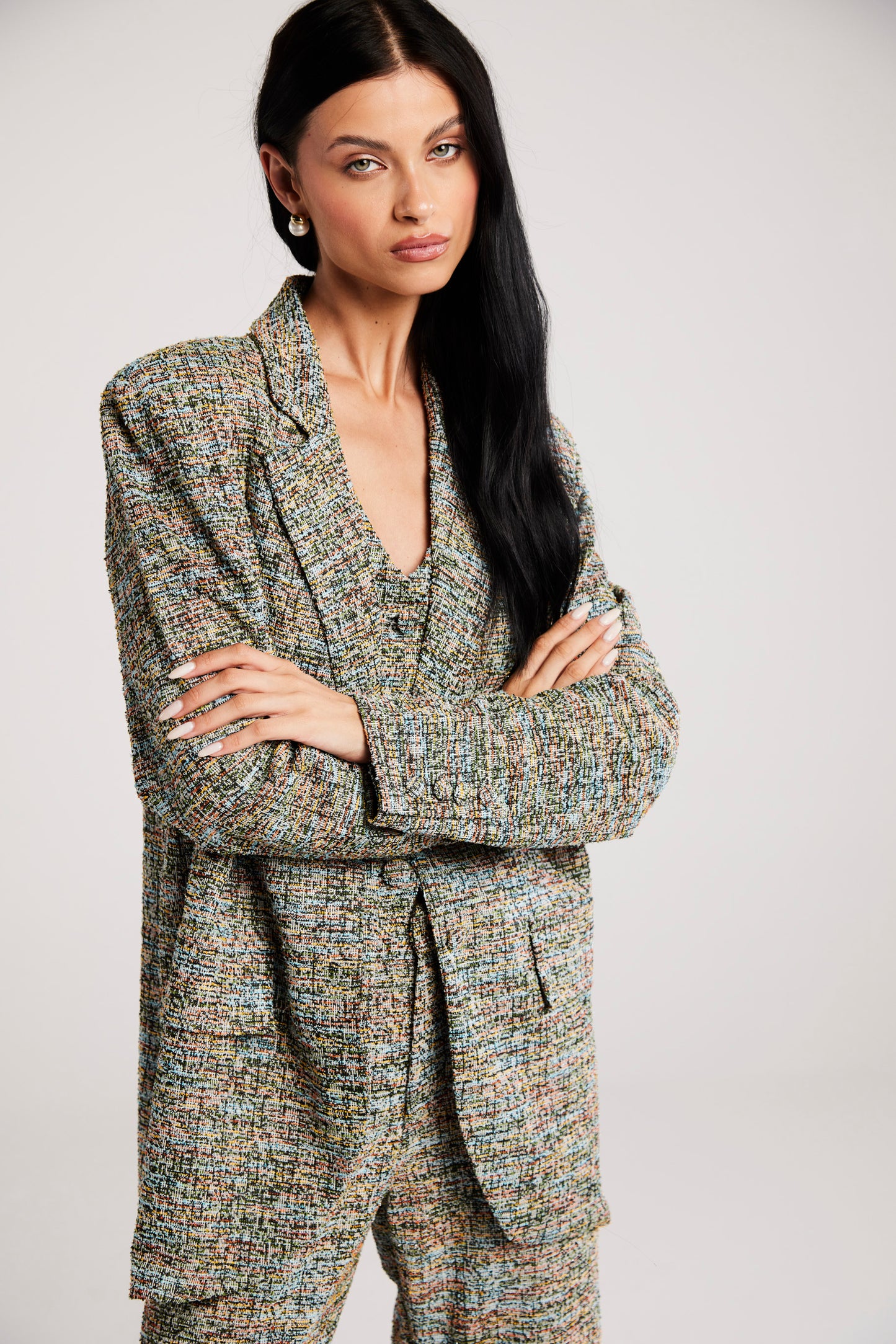 Blazer de Alfaiataria em Tweed "Pompéia"