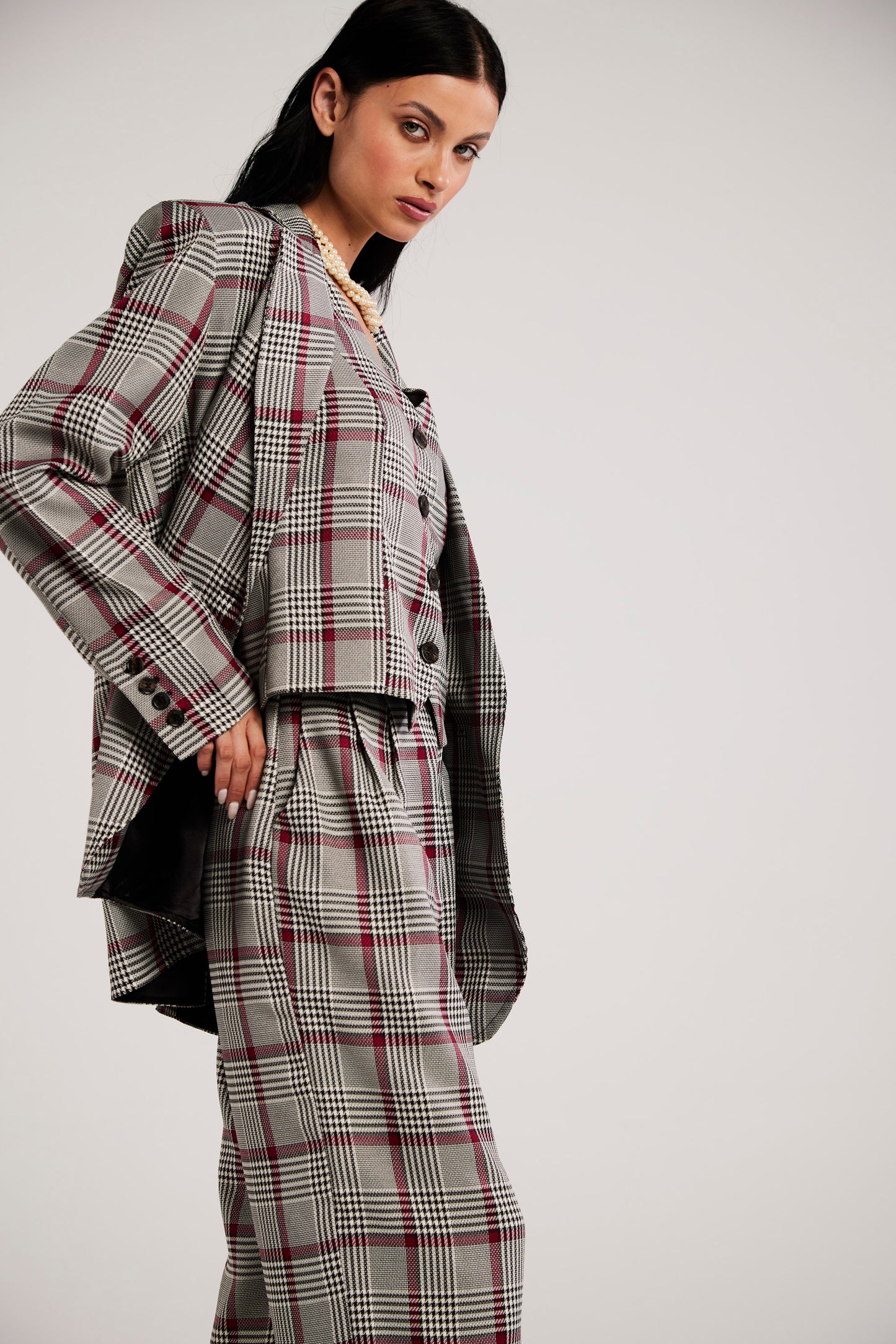Conjunto de Alfaiataria Xadrez "Colette"