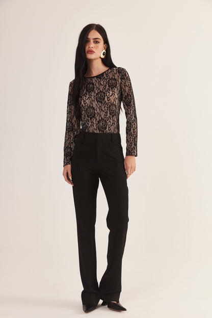 Blusa de Renda Francesa "Noir Doré"