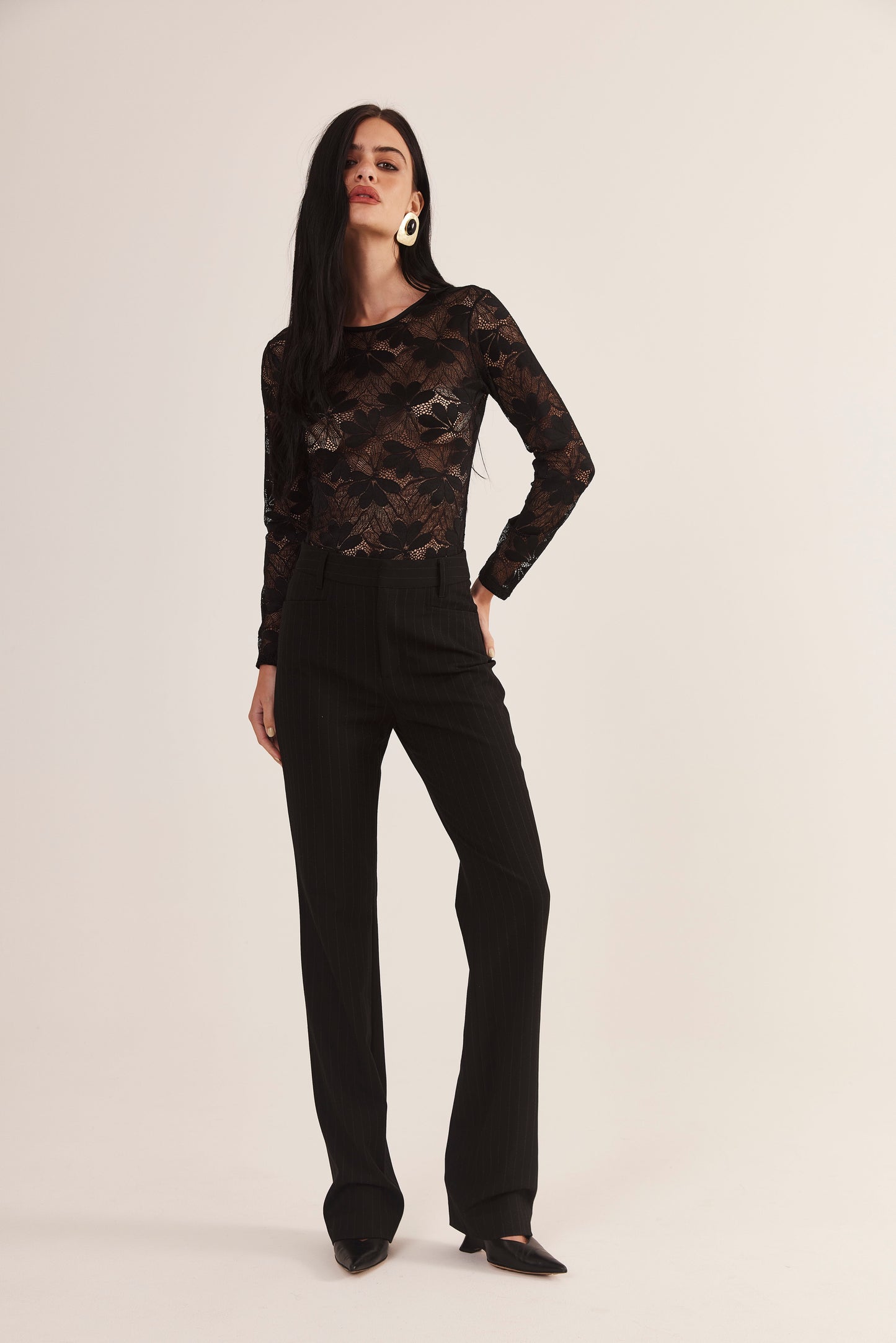 Blusa de Renda Francesa "Fleur Noire"