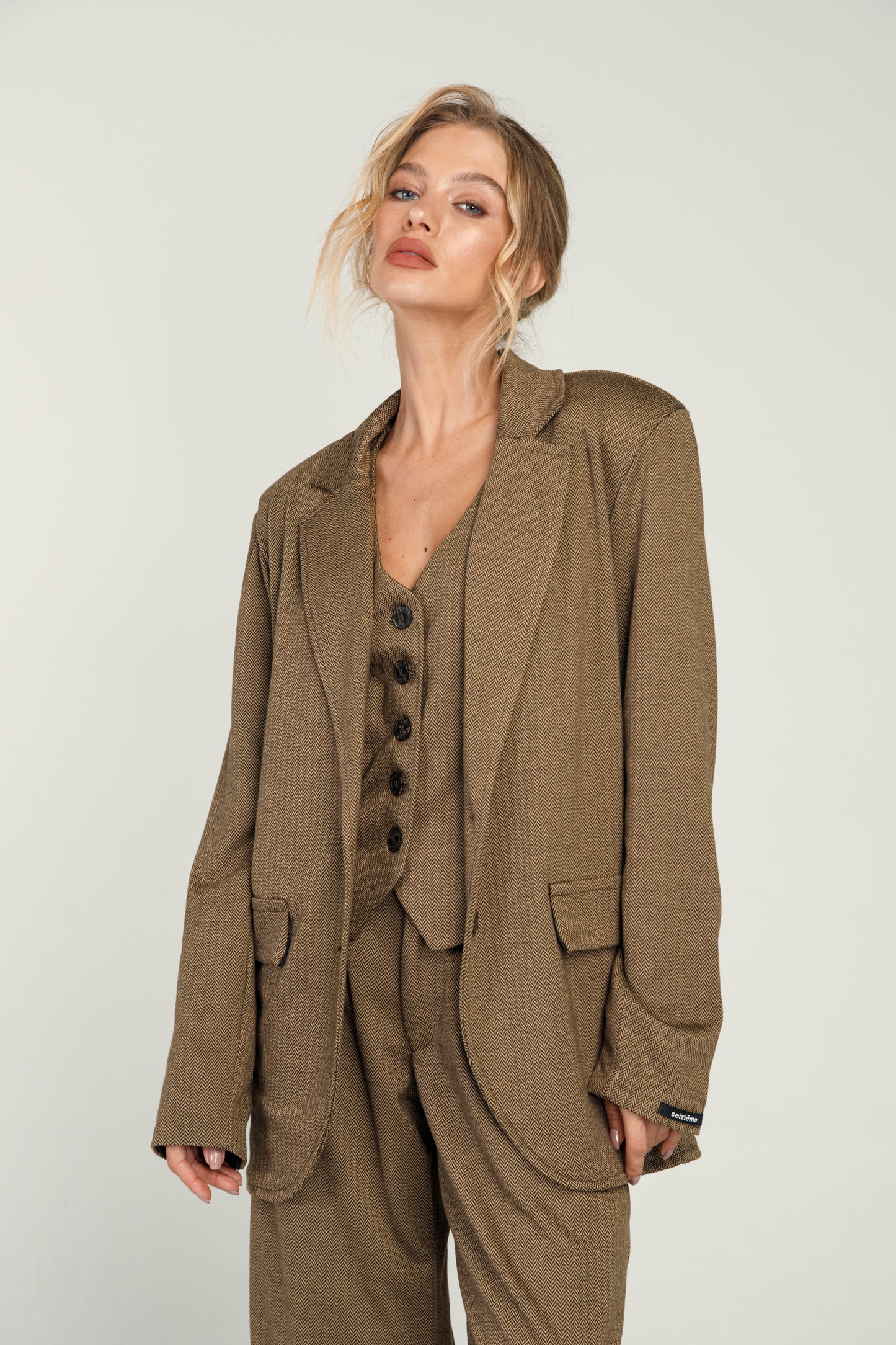 Blazer de Alfaiataria Jacquard "Harry" Oversized