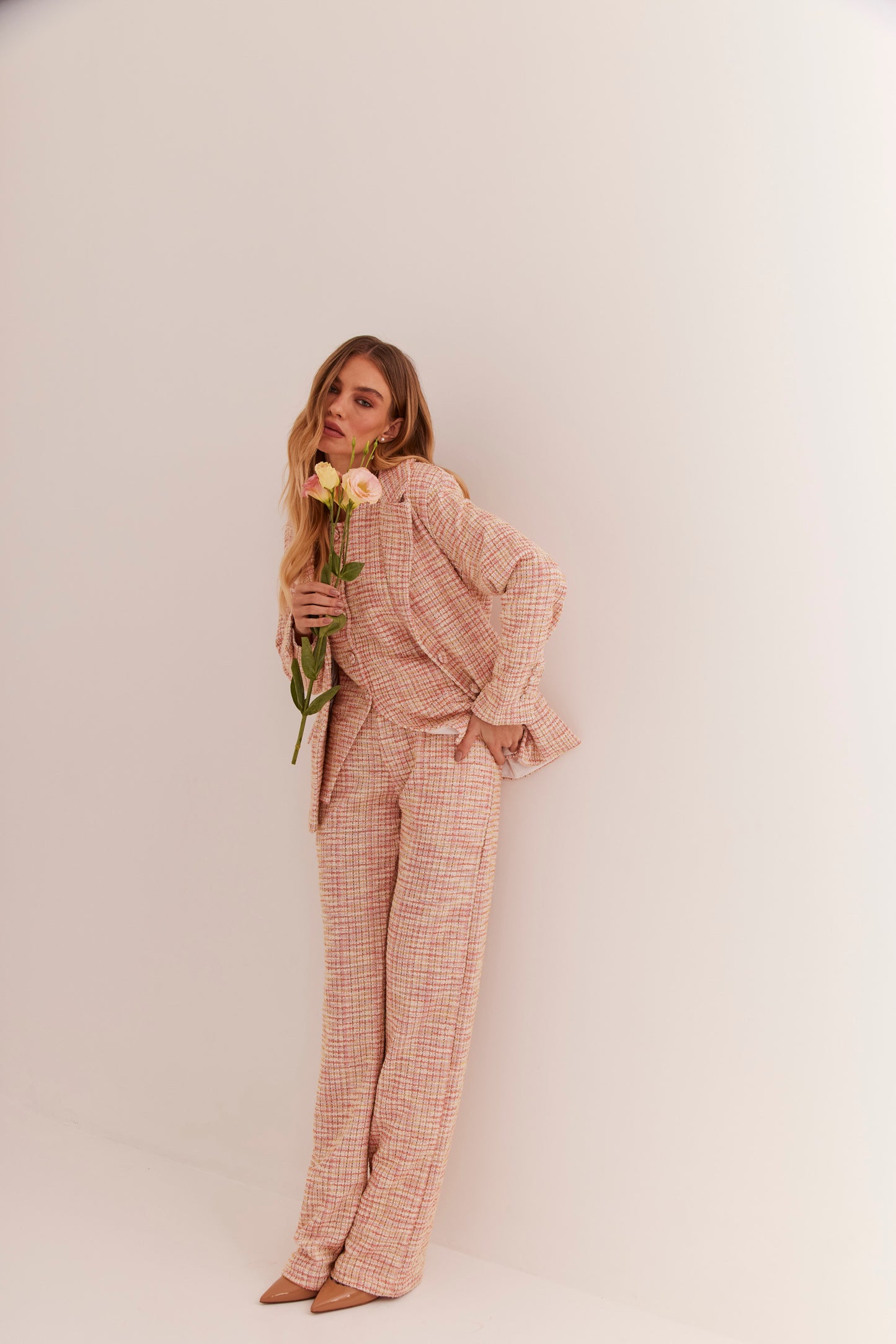 Conjunto de Alfaiataria em Tweed "Soleil Rose"