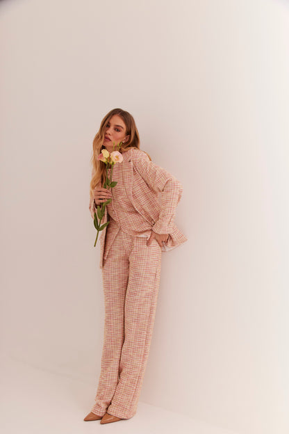 Conjunto de Alfaiataria em Tweed "Soleil Rose"