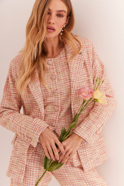 Conjunto de Alfaiataria em Tweed "Soleil Rose"