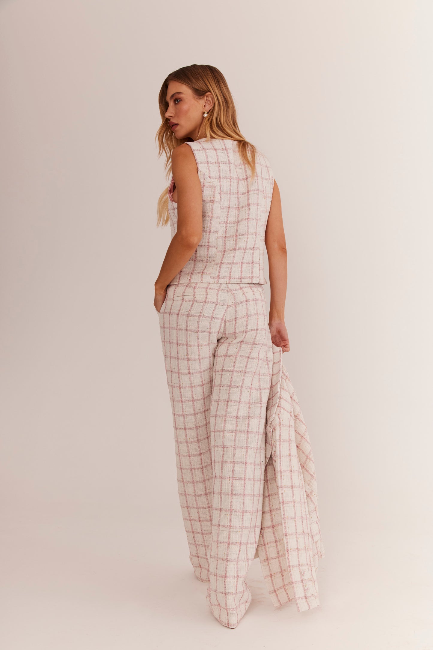 Calça de Alfaiataria em Tweed "Mademoiselle"