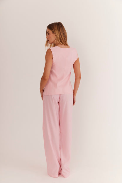 Calça de Alfaiataria em Linho "Rosalie"