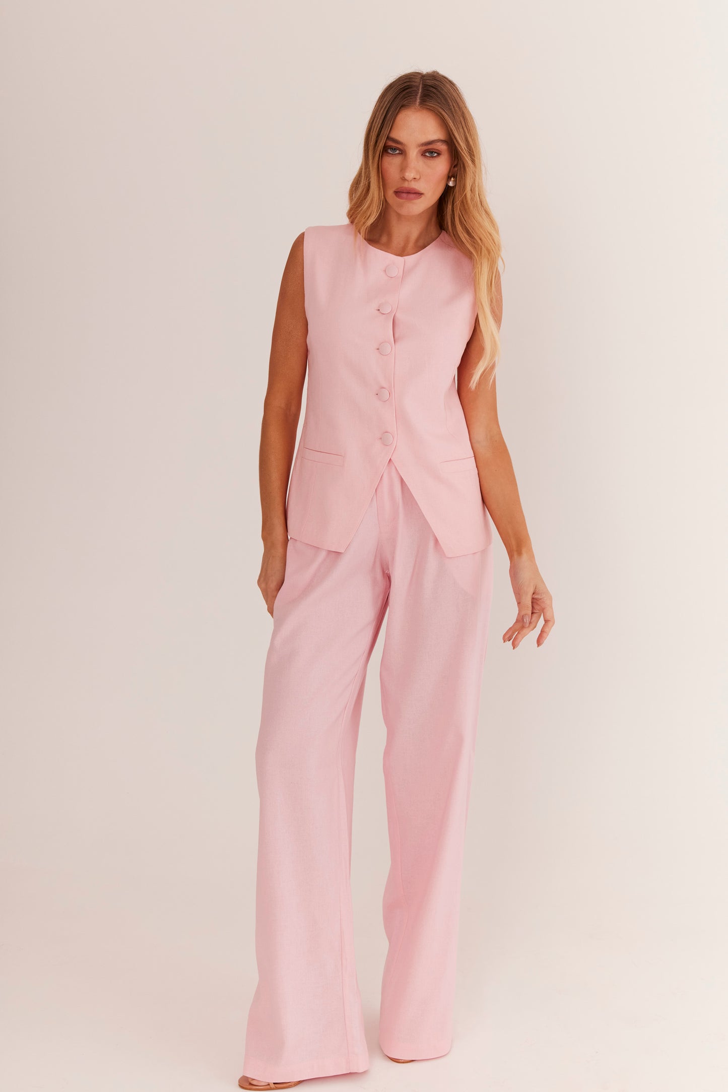 Colete de Alfaiataria em Linho "Rosalie"