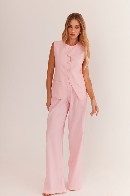 Colete de Alfaiataria em Linho "Rosalie"