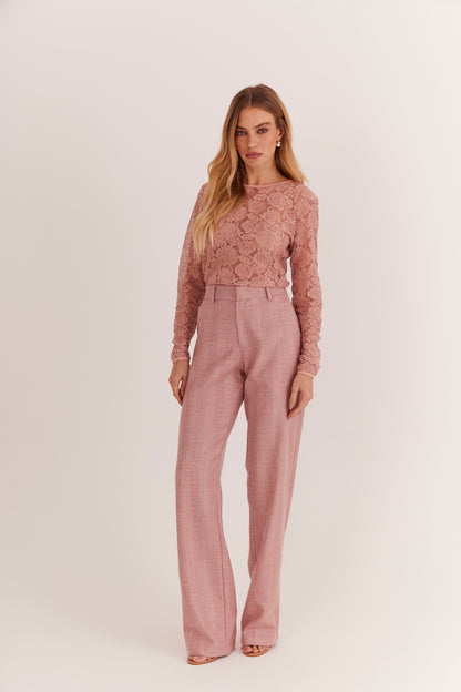 Calça de Alfaiataria "Rose Blush"