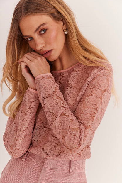 Blusa de Renda "Francesa" Rosa