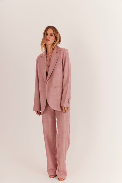 Blazer de Alfaiataria Oversized "Rose Blush"