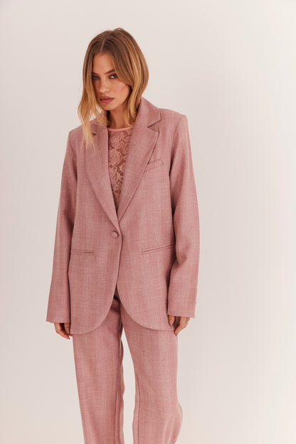 Blazer de Alfaiataria Oversized "Rose Blush"