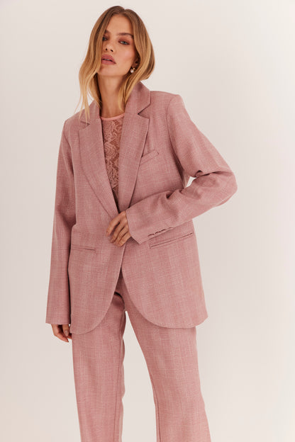 Blazer de Alfaiataria Oversized "Rose Blush"