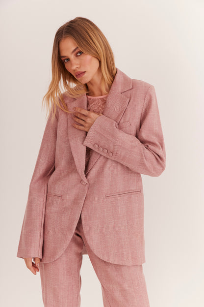 Blazer de Alfaiataria Oversized "Rose Blush"