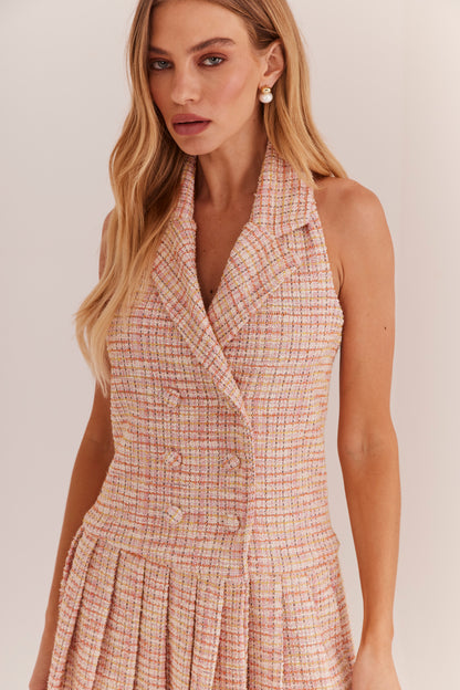 Vestido de Alfaiataria Tweed "Soleil Rose"