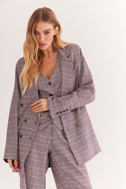 Blazer de Alfaiataria Oversized "Améthyste"