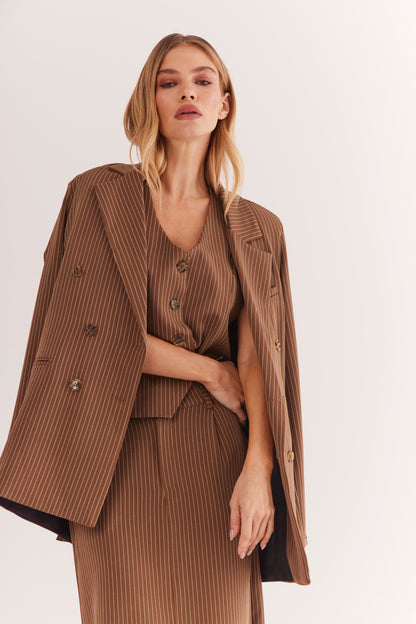 Blazer de Alfaiataria Oversized "Noisette"