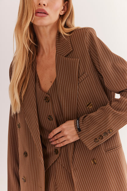 Blazer de Alfaiataria Oversized "Noisette"
