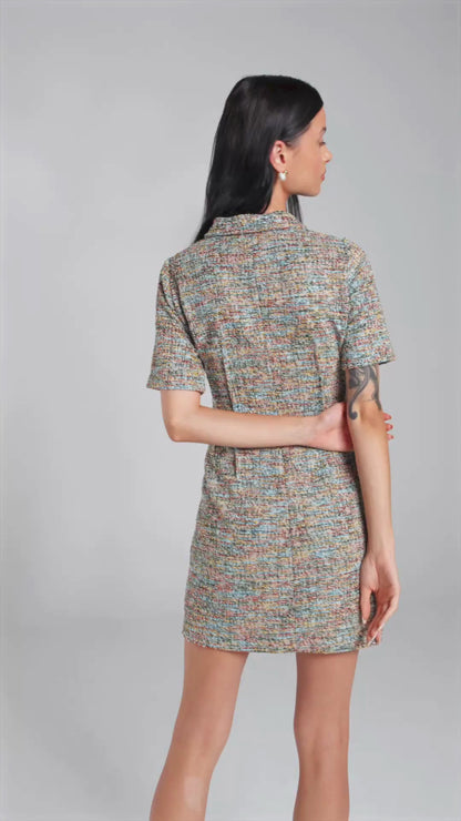 Vestido em Tweed "Pompéia"