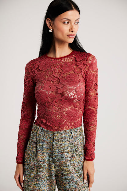 Blusa de Renda "Francesa" Rosa Terra